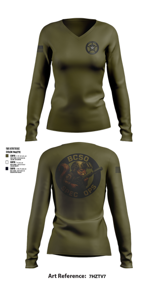 Womens Long Sleeve Vneck Shirt, Special Operations, Police, Teamtime, Team time, sublimation, custom sports apparel, team uniforms, spirit wear, spiritwear, sports uniforms, custom shirts, team store, custom team store, fundraiser sports, apparel fundraiser