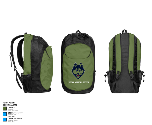 Gear Bag, UConn Women’s Soccer, Women's Soccer, Teamtime, Team time, sublimation, custom sports apparel, team uniforms, spirit wear, spiritwear, sports uniforms, custom shirts, team store, custom team store, fundraiser sports, apparel fundraiser