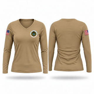 Womens Long Sleeve Vneck Shirt, William Paterson University, Police, Teamtime, Team time, sublimation, custom sports apparel, team uniforms, spirit wear, spiritwear, sports uniforms, custom shirts, team store, custom team store, fundraiser sports, apparel fundraiser