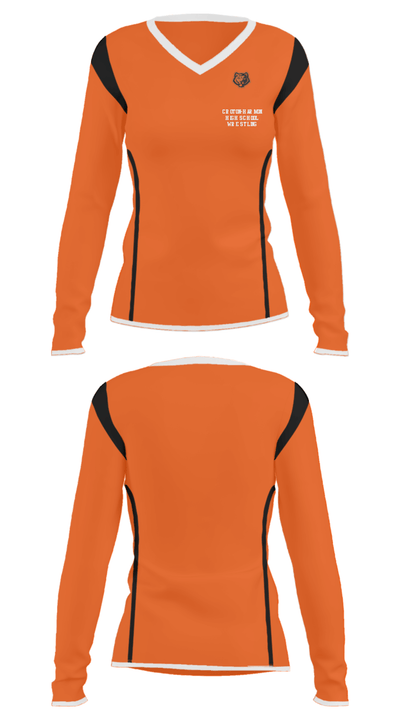 Croton-Harmon High School Wrestling 69464025 Women's Long Sleeve V-neck Shirt - 35