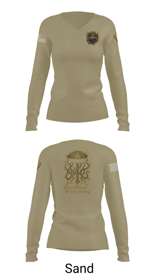 Womens Long Sleeve Vneck Shirt, NAS Patuxent River, , Teamtime, Team time, sublimation, custom sports apparel, team uniforms, spirit wear, spiritwear, sports uniforms, custom shirts, team store, custom team store, fundraiser sports, apparel fundraiser