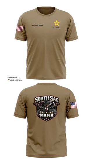 Old School Cotton Feel Shirt, SAC SOUTH, Army, Teamtime, Team time, sublimation, custom sports apparel, team uniforms, spirit wear, spiritwear, sports uniforms, custom shirts, team store, custom team store, fundraiser sports, apparel fundraiser