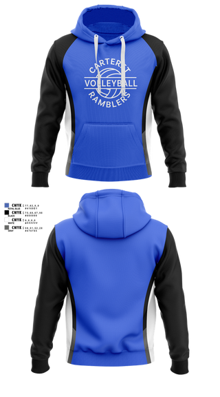Hoodie, Carteret Ramblers Volleyball, Women's Volleyball, Teamtime, Team time, sublimation, custom sports apparel, team uniforms, spirit wear, spiritwear, sports uniforms, custom shirts, team store, custom team store, fundraiser sports, apparel fundraiser