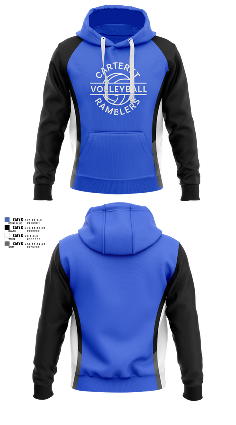 Hoodie, Carteret Ramblers Volleyball, Women's Volleyball, Teamtime, Team time, sublimation, custom sports apparel, team uniforms, spirit wear, spiritwear, sports uniforms, custom shirts, team store, custom team store, fundraiser sports, apparel fundraiser