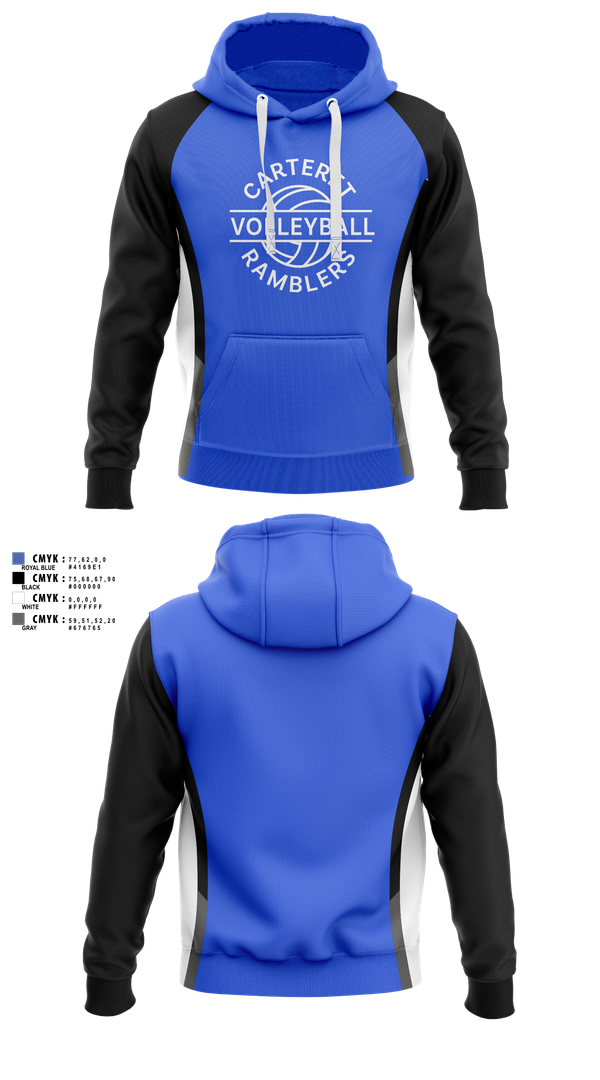 Hoodie, Carteret Ramblers Volleyball, Women's Volleyball, Teamtime, Team time, sublimation, custom sports apparel, team uniforms, spirit wear, spiritwear, sports uniforms, custom shirts, team store, custom team store, fundraiser sports, apparel fundraiser