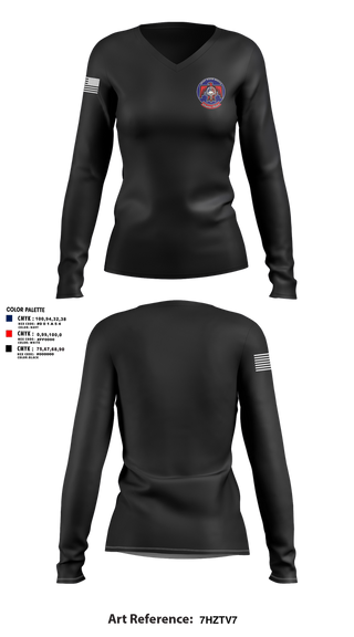 Womens Long Sleeve Vneck Shirt, QN Rescue, Fire Department, Teamtime, Team time, sublimation, custom sports apparel, team uniforms, spirit wear, spiritwear, sports uniforms, custom shirts, team store, custom team store, fundraiser sports, apparel fundraiser