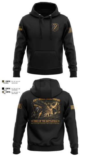 Hoodie, 410th Brigade Signal Company, Army, Teamtime, Team time, sublimation, custom sports apparel, team uniforms, spirit wear, spiritwear, sports uniforms, custom shirts, team store, custom team store, fundraiser sports, apparel fundraiser