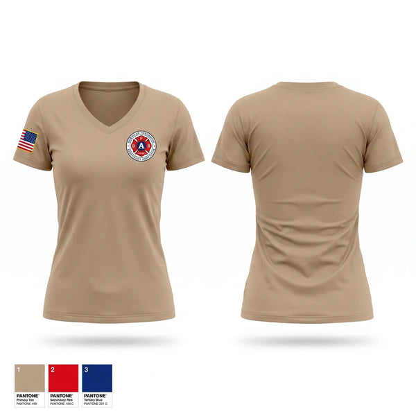Womens Short Sleeve Vneck Shirt, ASONABIBO, Fire Department, Teamtime, Team time, sublimation, custom sports apparel, team uniforms, spirit wear, spiritwear, sports uniforms, custom shirts, team store, custom team store, fundraiser sports, apparel fundraiser