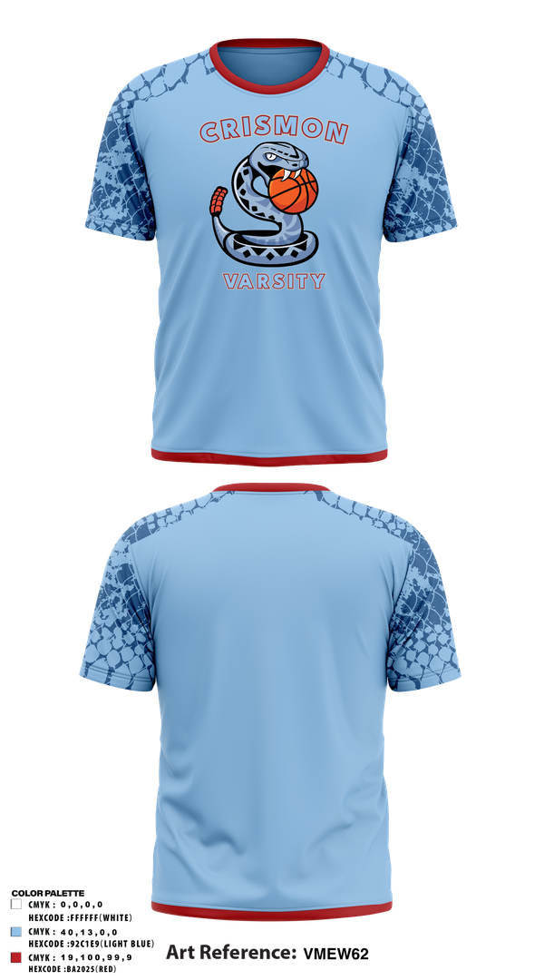 Old School Cotton Feel Shirt, Crismon Rattlers, Women's Basketball, Teamtime, Team time, sublimation, custom sports apparel, team uniforms, spirit wear, spiritwear, sports uniforms, custom shirts, team store, custom team store, fundraiser sports, apparel fundraiser