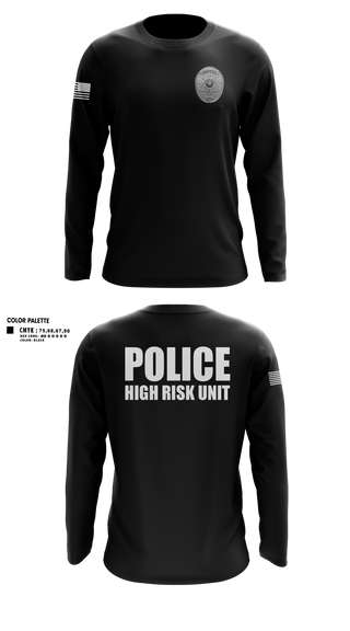 Long Sleeve Performance Shirt, Police High Risk Unit, Police, Teamtime, Team time, sublimation, custom sports apparel, team uniforms, spirit wear, spiritwear, sports uniforms, custom shirts, team store, custom team store, fundraiser sports, apparel fundraiser