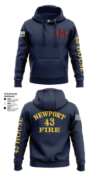 Hoodie, Newport Fire Department, Fire Department, Teamtime, Team time, sublimation, custom sports apparel, team uniforms, spirit wear, spiritwear, sports uniforms, custom shirts, team store, custom team store, fundraiser sports, apparel fundraiser