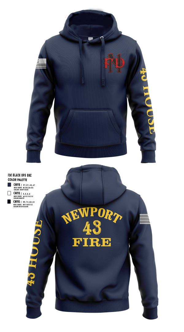 Hoodie, Newport Fire Department, Fire Department, Teamtime, Team time, sublimation, custom sports apparel, team uniforms, spirit wear, spiritwear, sports uniforms, custom shirts, team store, custom team store, fundraiser sports, apparel fundraiser
