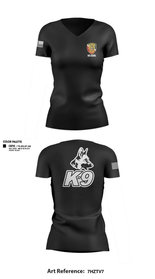 Womens Short Sleeve Vneck Shirt, Anniston Police Department, Police, Teamtime, Team time, sublimation, custom sports apparel, team uniforms, spirit wear, spiritwear, sports uniforms, custom shirts, team store, custom team store, fundraiser sports, apparel fundraiser