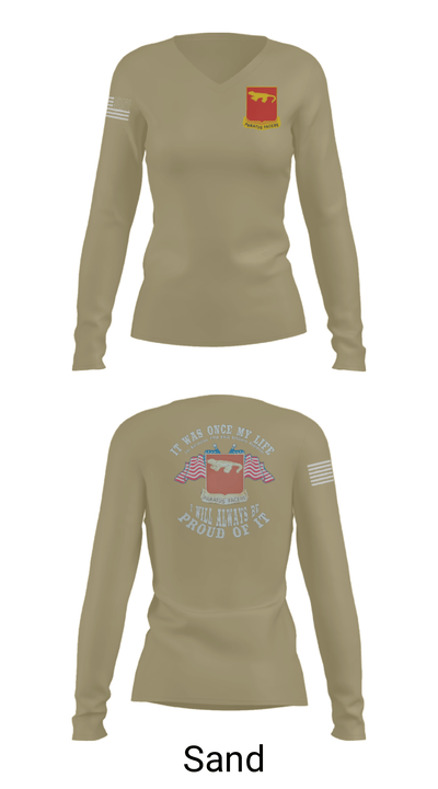 Alpha Battery 1st Battalion 75th Field Artillery 73323132 Women's Long Sleeve V-neck Shirt - 47