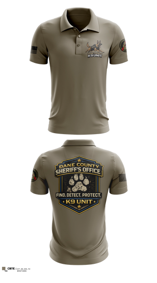 Short Sleeve Performance Polo, Dane County K9, Police, Teamtime, Team time, sublimation, custom sports apparel, team uniforms, spirit wear, spiritwear, sports uniforms, custom shirts, team store, custom team store, fundraiser sports, apparel fundraiser