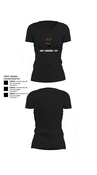 Womens Short Sleeve Vneck Shirt, 101st airborne 1-327, Army, Teamtime, Team time, sublimation, custom sports apparel, team uniforms, spirit wear, spiritwear, sports uniforms, custom shirts, team store, custom team store, fundraiser sports, apparel fundraiser