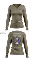 Fort Leonard Wood Basic Military Police Schoolhouse Instructors & Faculty 37360083 Women's Long Sleeve V-neck Shirt - 31