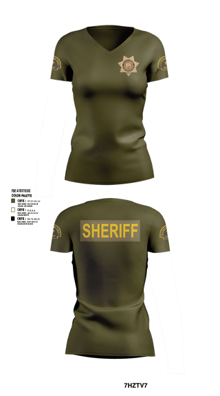 Womens Short Sleeve Vneck Shirt, San Bernardino County Sheriffs Department, Police, Teamtime, Team time, sublimation, custom sports apparel, team uniforms, spirit wear, spiritwear, sports uniforms, custom shirts, team store, custom team store, fundraiser sports, apparel fundraiser
