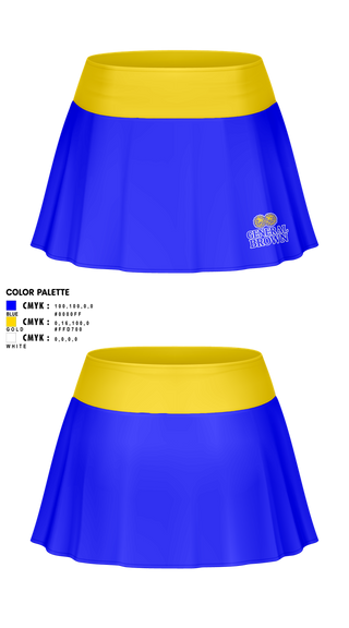 Skort, General Brown, Cheer, Teamtime, Team time, sublimation, custom sports apparel, team uniforms, spirit wear, spiritwear, sports uniforms, custom shirts, team store, custom team store, fundraiser sports, apparel fundraiser