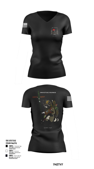 Womens Short Sleeve Vneck Shirt, 441st Engineer Company, Army, Teamtime, Team time, sublimation, custom sports apparel, team uniforms, spirit wear, spiritwear, sports uniforms, custom shirts, team store, custom team store, fundraiser sports, apparel fundraiser