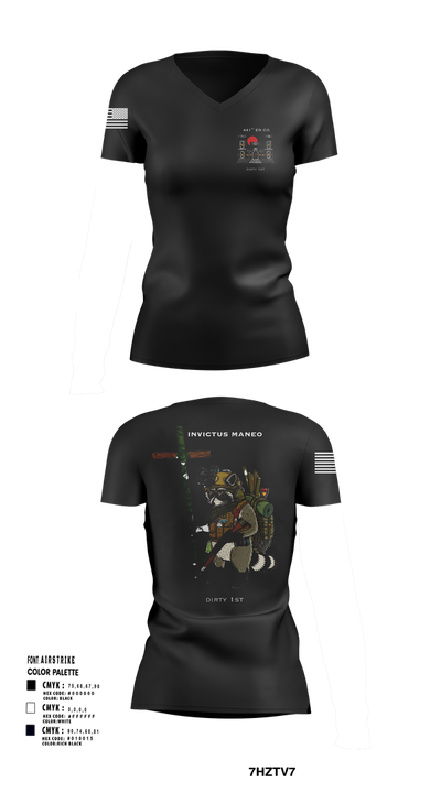 441st Engineer Company 97843489 Women's Short Sleeve V-neck Shirt - 110