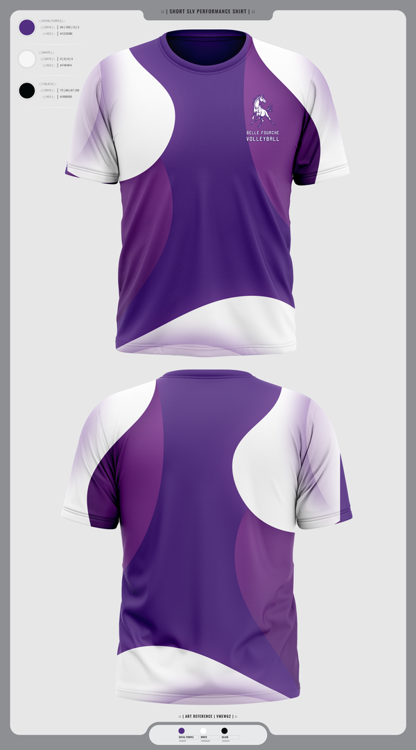 Short Sleeve Performance Shirt, Belle Fourche Volleyball, Women's Volleyball, Teamtime, Team time, sublimation, custom sports apparel, team uniforms, spirit wear, spiritwear, sports uniforms, custom shirts, team store, custom team store, fundraiser sports, apparel fundraiser