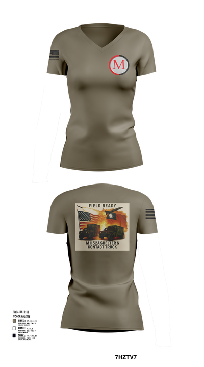 ManTech 79829219 Women's Short Sleeve V-neck Shirt - 102