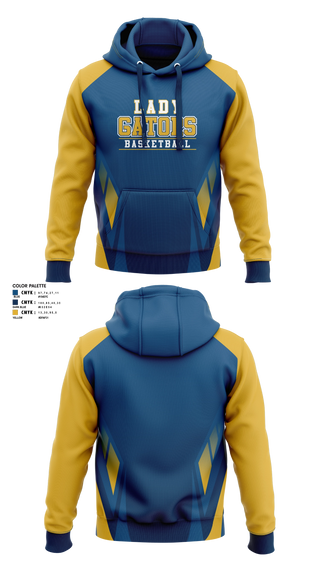 Hoodie, Lady Gators Basketball, Women's Basketball, Teamtime, Team time, sublimation, custom sports apparel, team uniforms, spirit wear, spiritwear, sports uniforms, custom shirts, team store, custom team store, fundraiser sports, apparel fundraiser