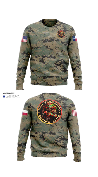 Crew Neck Sweatshirt, San Fernando Boxing Club, Spirit Store, Teamtime, Team time, sublimation, custom sports apparel, team uniforms, spirit wear, spiritwear, sports uniforms, custom shirts, team store, custom team store, fundraiser sports, apparel fundraiser