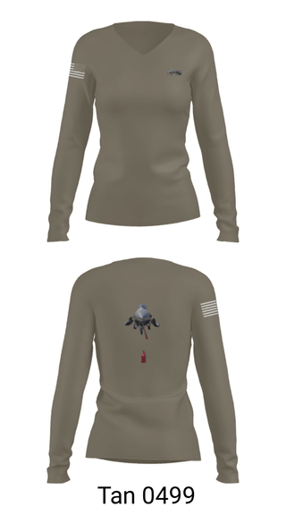 Women's Long Sleeve Vneck Shirt, 114th fighter wing, National Guard, Teamtime, Team time, sublimation, custom sports apparel, team uniforms, spirit wear, spiritwear, sports uniforms, custom shirts, team store, custom team store, fundraiser sports, apparel fundraiser