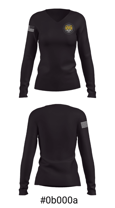 Benvenue Elementary School 94849998 Women's Long Sleeve V-neck Shirt - 20
