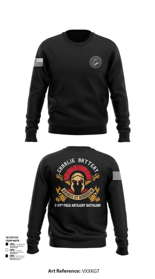 Crew Neck Sweatshirt, Charlie Battery 2-114th FA, , Teamtime, Team time, sublimation, custom sports apparel, team uniforms, spirit wear, spiritwear, sports uniforms, custom shirts, team store, custom team store, fundraiser sports, apparel fundraiser