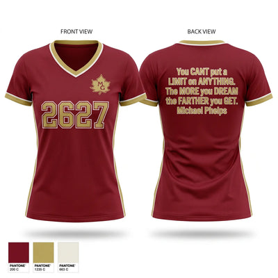 Maple Grove Swim and Dive Team Women's Short Sleeve V-neck Shirt - 1
