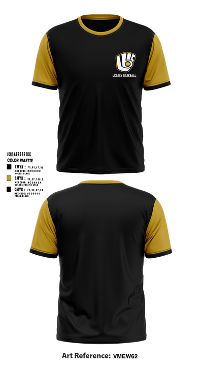 Legacy Baseball Club 24349647 Short Sleeve Performance Shirt - 11