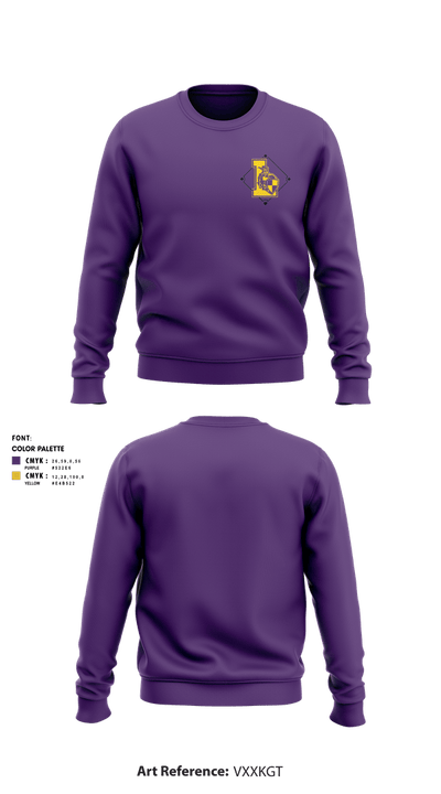 Lynwood High School 52856874 Crew Neck Sweatshirt - 5