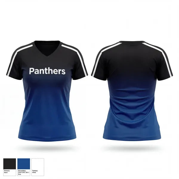 Womens Short Sleeve Vneck Shirt, Panthers, Wrestling, Teamtime, Team time, sublimation, custom sports apparel, team uniforms, spirit wear, spiritwear, sports uniforms, custom shirts, team store, custom team store, fundraiser sports, apparel fundraiser