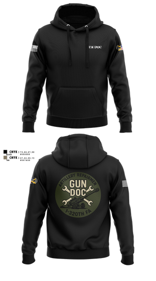 Hoodie, ARMT 1-320th Field Artillery, Army, Teamtime, Team time, sublimation, custom sports apparel, team uniforms, spirit wear, spiritwear, sports uniforms, custom shirts, team store, custom team store, fundraiser sports, apparel fundraiser