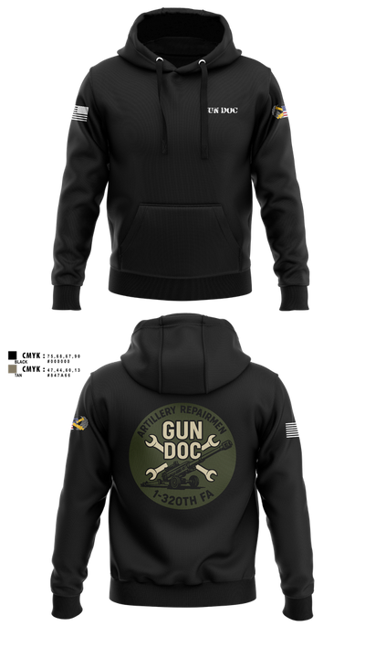 ARMT 1-320th Field Artillery 11716991 Hoodie - 1