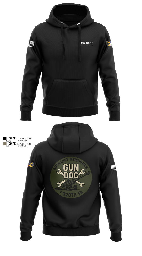 Hoodie, ARMT 1-320th Field Artillery, Army, Teamtime, Team time, sublimation, custom sports apparel, team uniforms, spirit wear, spiritwear, sports uniforms, custom shirts, team store, custom team store, fundraiser sports, apparel fundraiser