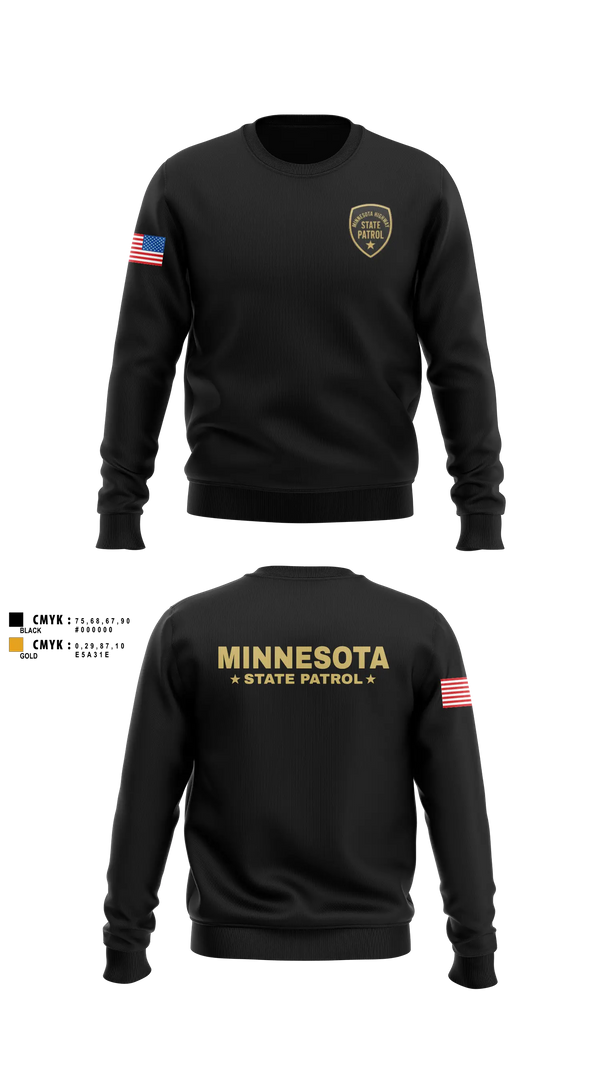 Crew Neck Sweatshirt, Minnesota State Patrol, Police, Teamtime, Team time, sublimation, custom sports apparel, team uniforms, spirit wear, spiritwear, sports uniforms, custom shirts, team store, custom team store, fundraiser sports, apparel fundraiser
