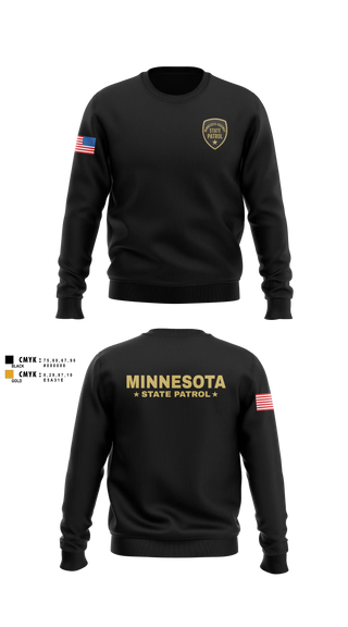 Crew Neck Sweatshirt, Minnesota State Patrol, Police, Teamtime, Team time, sublimation, custom sports apparel, team uniforms, spirit wear, spiritwear, sports uniforms, custom shirts, team store, custom team store, fundraiser sports, apparel fundraiser