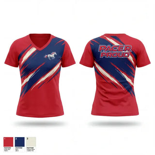 Womens Short Sleeve Vneck Shirt, Plaza Park, Track & Field, Teamtime, Team time, sublimation, custom sports apparel, team uniforms, spirit wear, spiritwear, sports uniforms, custom shirts, team store, custom team store, fundraiser sports, apparel fundraiser