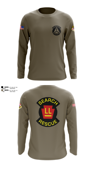 Long Sleeve Performance Shirt, Wicomico Composite Squadron, Air Force, Teamtime, Team time, sublimation, custom sports apparel, team uniforms, spirit wear, spiritwear, sports uniforms, custom shirts, team store, custom team store, fundraiser sports, apparel fundraiser