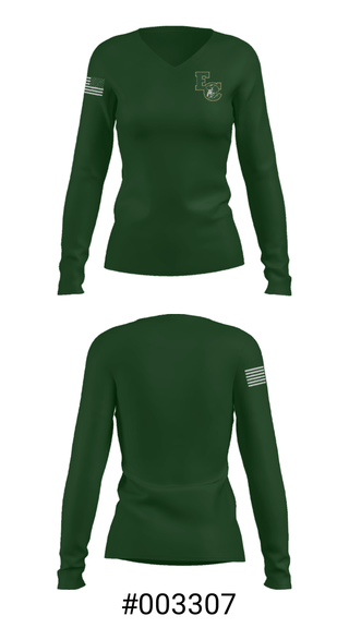 Women's Long Sleeve Vneck Shirt, East Chambers Elementary, Spirit Store, Teamtime, Team time, sublimation, custom sports apparel, team uniforms, spirit wear, spiritwear, sports uniforms, custom shirts, team store, custom team store, fundraiser sports, apparel fundraiser