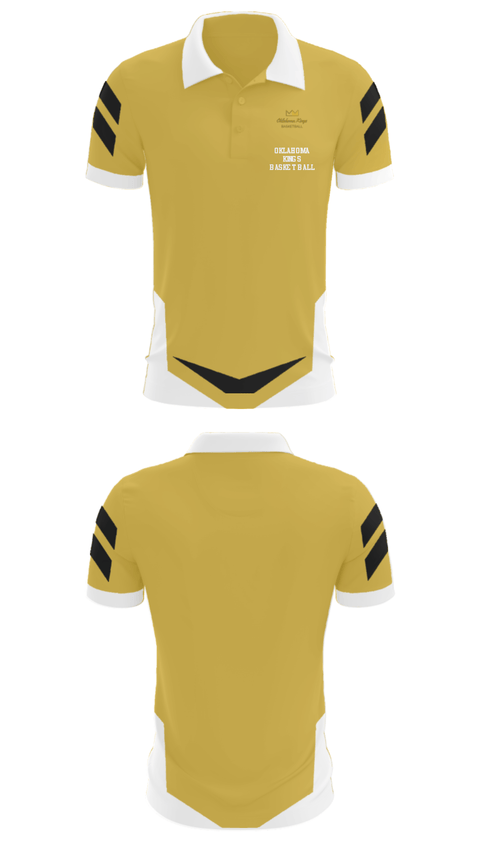 Short Sleeve Performance Polo, Oklahoma Kings Basketball, Men's Basketball, Teamtime, Team time, sublimation, custom sports apparel, team uniforms, spirit wear, spiritwear, sports uniforms, custom shirts, team store, custom team store, fundraiser sports, apparel fundraiser