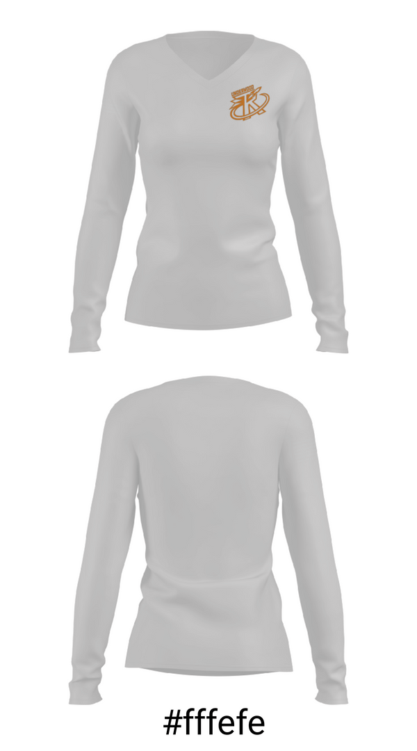Women's Long Sleeve Vneck Shirt, Underwood High School, Spirit Store, Teamtime, Team time, sublimation, custom sports apparel, team uniforms, spirit wear, spiritwear, sports uniforms, custom shirts, team store, custom team store, fundraiser sports, apparel fundraiser