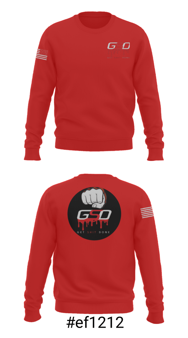 Crew Neck Sweatshirt, GetShitDone, E-Sports, Teamtime, Team time, sublimation, custom sports apparel, team uniforms, spirit wear, spiritwear, sports uniforms, custom shirts, team store, custom team store, fundraiser sports, apparel fundraiser