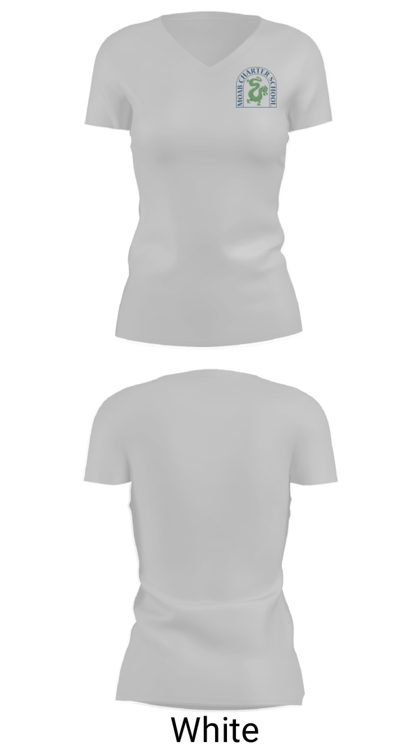 Women's Short Sleeve Vneck Shirt, Moab Charter School, Spirit Store, Teamtime, Team time, sublimation, custom sports apparel, team uniforms, spirit wear, spiritwear, sports uniforms, custom shirts, team store, custom team store, fundraiser sports, apparel fundraiser