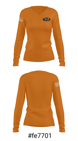 Women's Long Sleeve Vneck Shirt, Hillsboro High School Basketball, Men's Basketball, Teamtime, Team time, sublimation, custom sports apparel, team uniforms, spirit wear, spiritwear, sports uniforms, custom shirts, team store, custom team store, fundraiser sports, apparel fundraiser