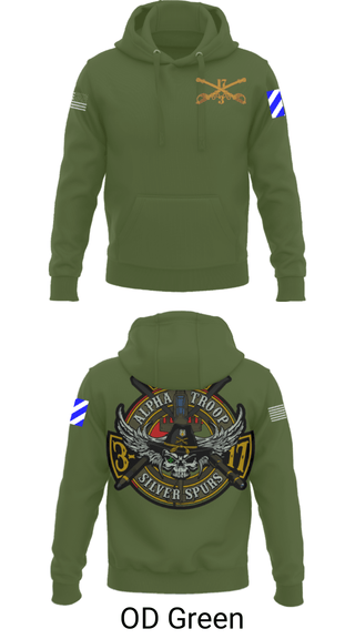 Hoodie, A/3-17 ACS, Army, Teamtime, Team time, sublimation, custom sports apparel, team uniforms, spirit wear, spiritwear, sports uniforms, custom shirts, team store, custom team store, fundraiser sports, apparel fundraiser
